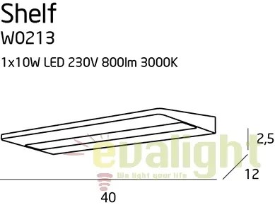 Aplica de perete LED ambientala design modern SHELF W0213 MX