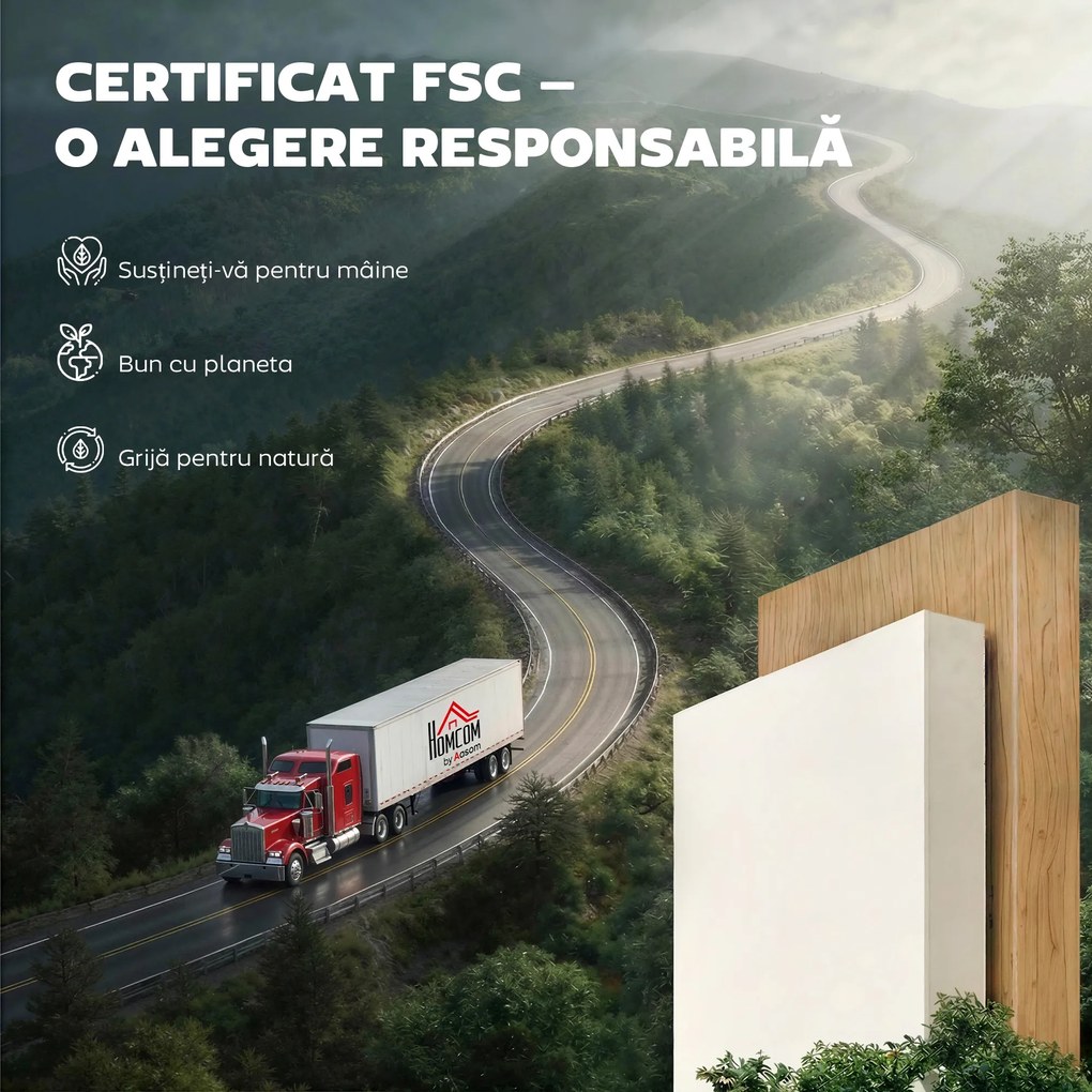 HOMCOM Masă de Bucătărie Pliabilă pentru 4 Persoane cu Raft, din Lemn, 160x60x75 cm, Alb | Aosom Romania