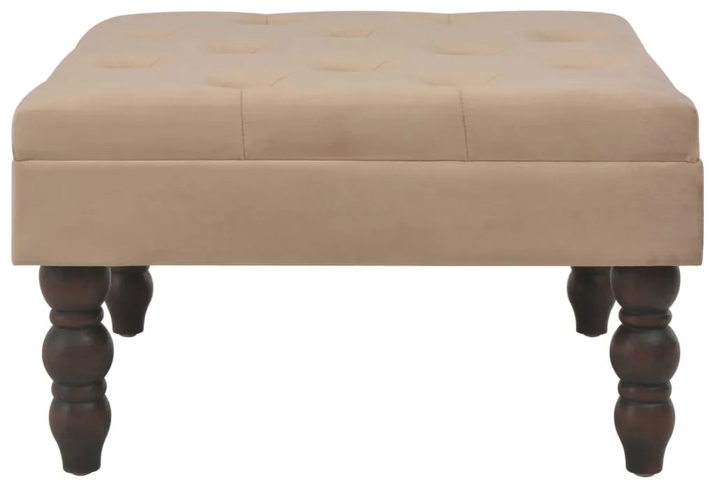 247552 vidaXL Taburet, bej, 60 x 60 x 36 cm, catifea