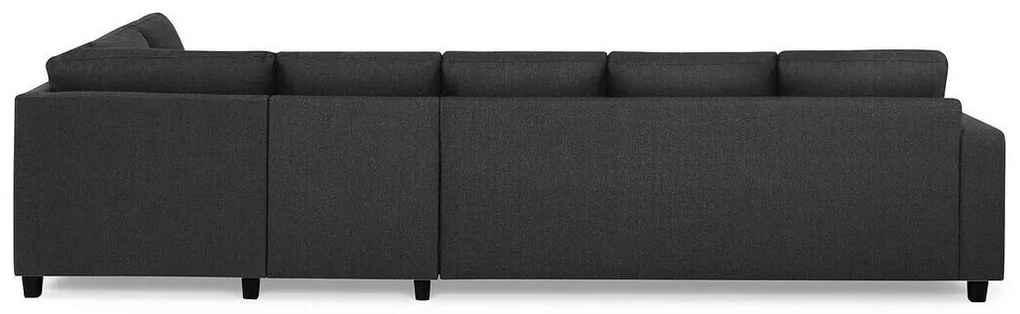 Colțar Scandinavian Choice C185Negru, Antracit, 347x199x79cm, Picioare: Plastic