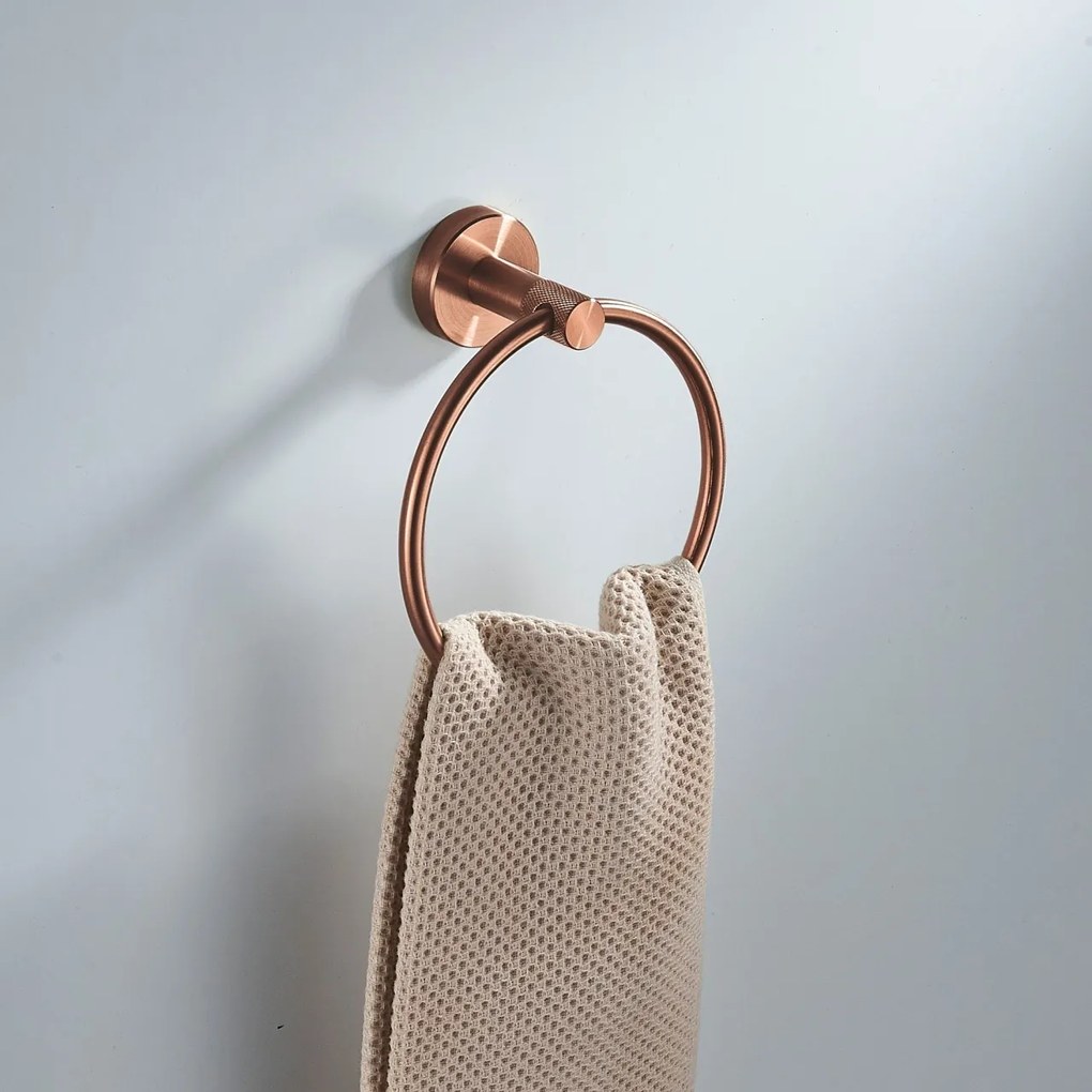 Cuier de baie Ring 6610 Modern Brush Copper