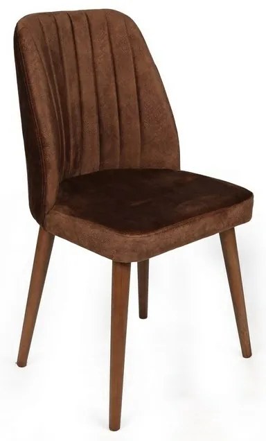 Set de scaune de sufragerie Alfa Brown and Walnut,2 buc.