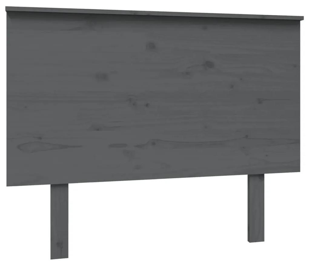 819157 vidaXL Tăblie de pat, gri, 104x6x82,5 cm, lemn masiv de pin