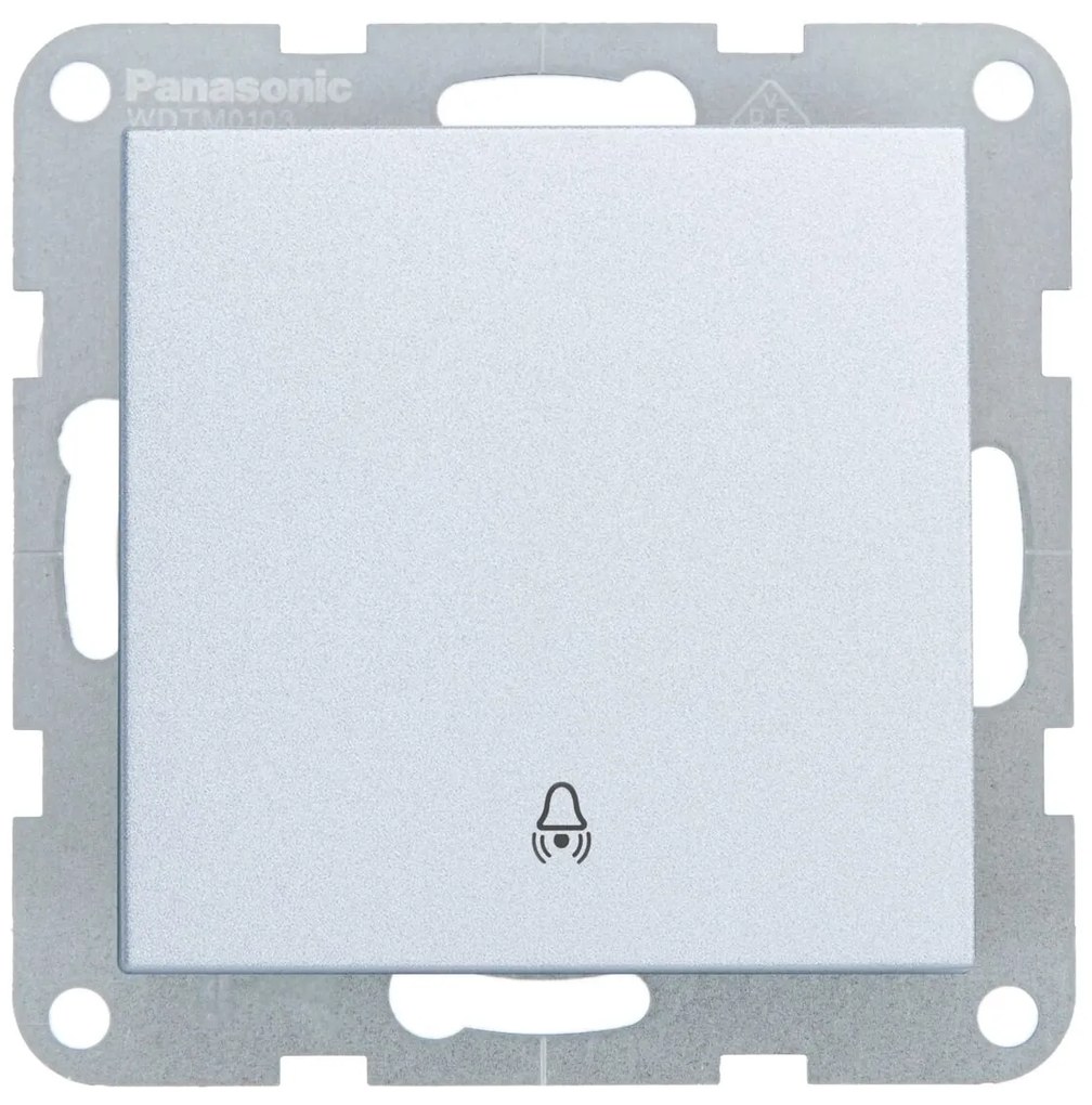 Intrerupator sonerie 10A, IP20, Argintiu, Panasonic Karre Plus 55