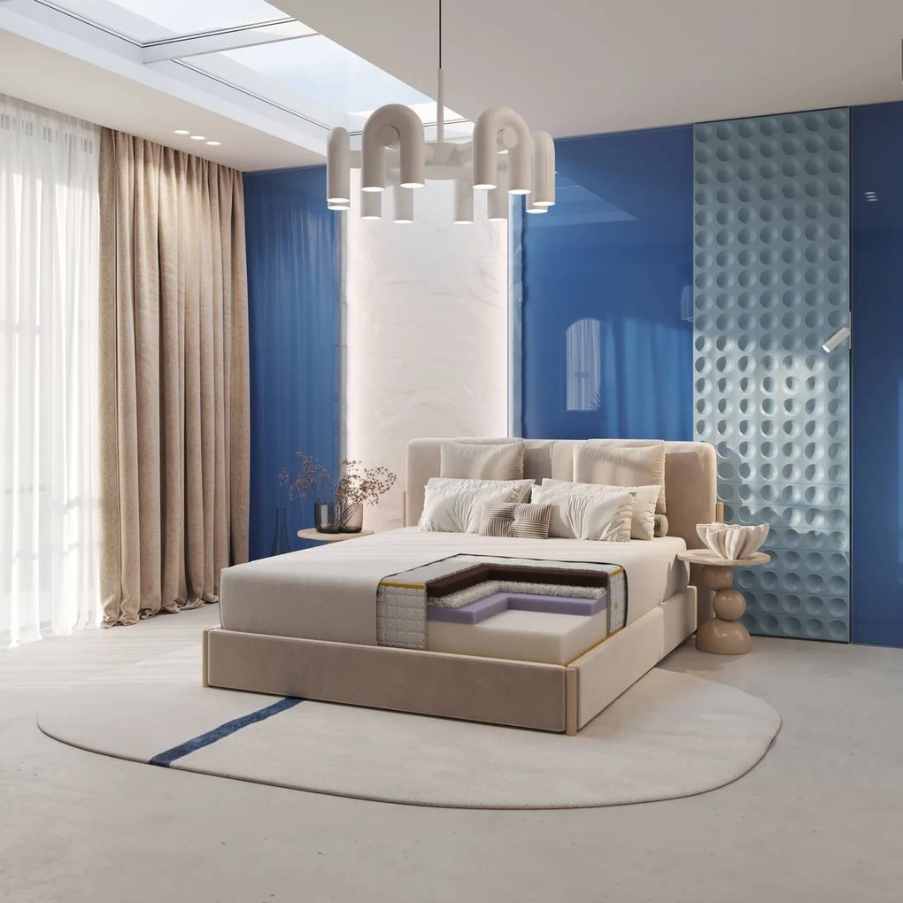 Saltea din spumă Ozone Therapy 80×200 cm, fermitate medie, 27 cm înălțime