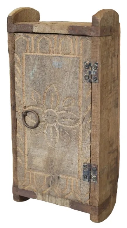 Dulapior de perete din lemn reciclat, aspect rustic, Grimaud - Geo