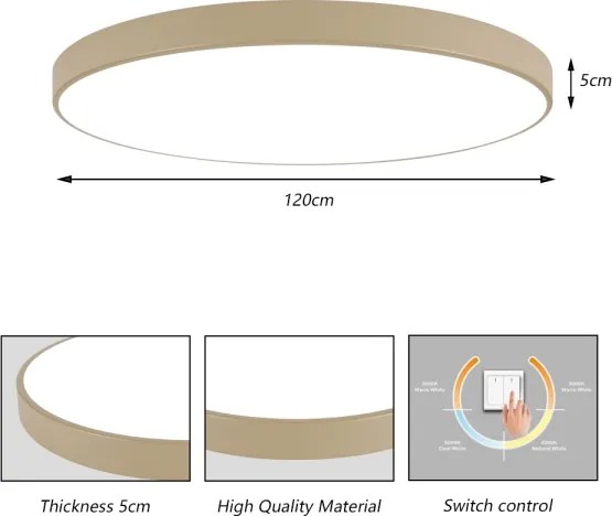 Brilagi-LED Plafonieră POOL LED/180W/230V 3000/4000/6000K diam. 120 cm bej