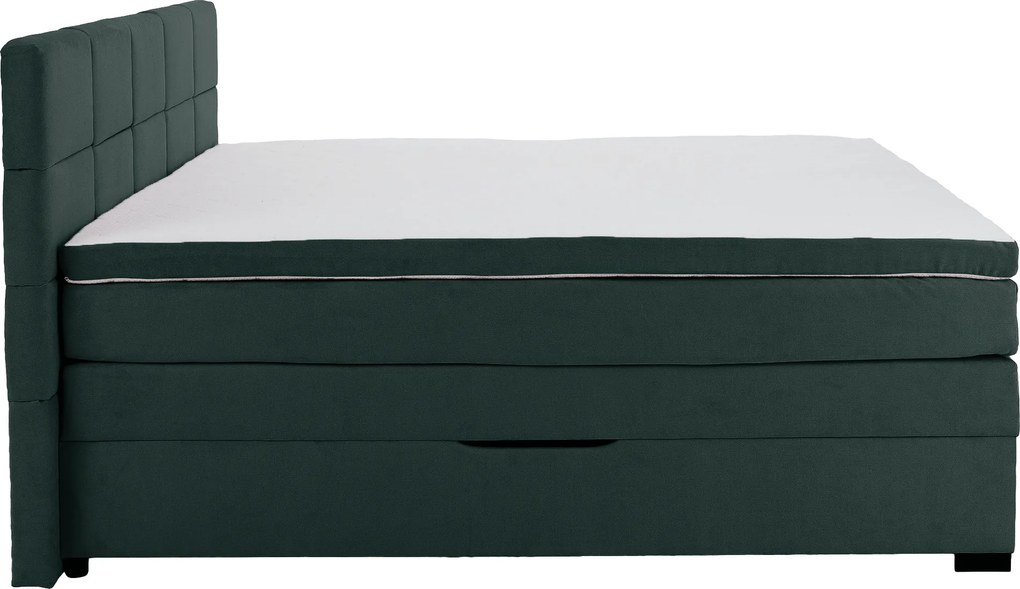 Pat boxspring, 200x200, verde, APRIL