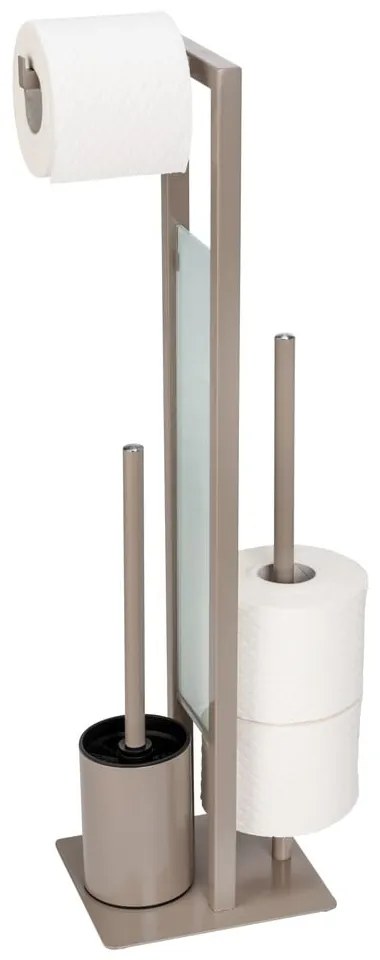 Suport pentru perie WC și hârtie igienică Wenko Rivalta, bej