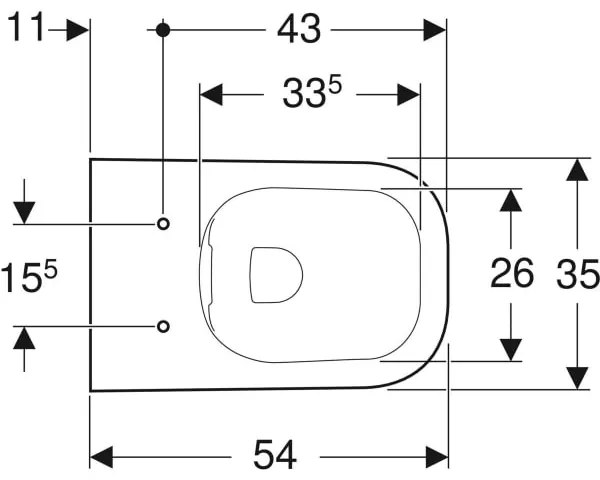 Set vas wc suspendat rimless, alb lucios cu capac din duroplast, softclose, Geberit Smyle Square