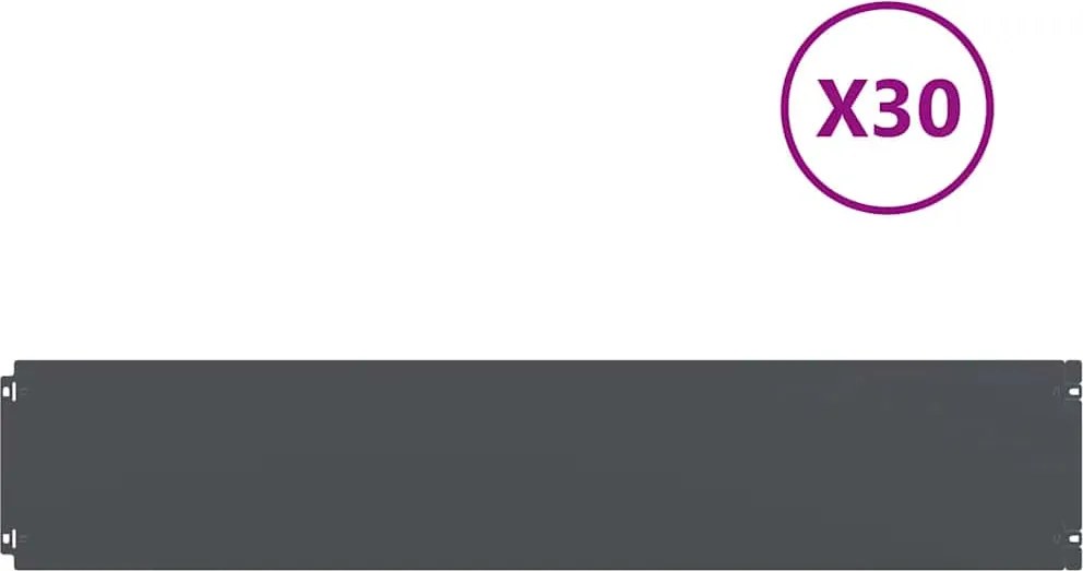 vidaXL Borduri de gazon 30 buc Antracit 20x103 cm Oțel laminat la rece