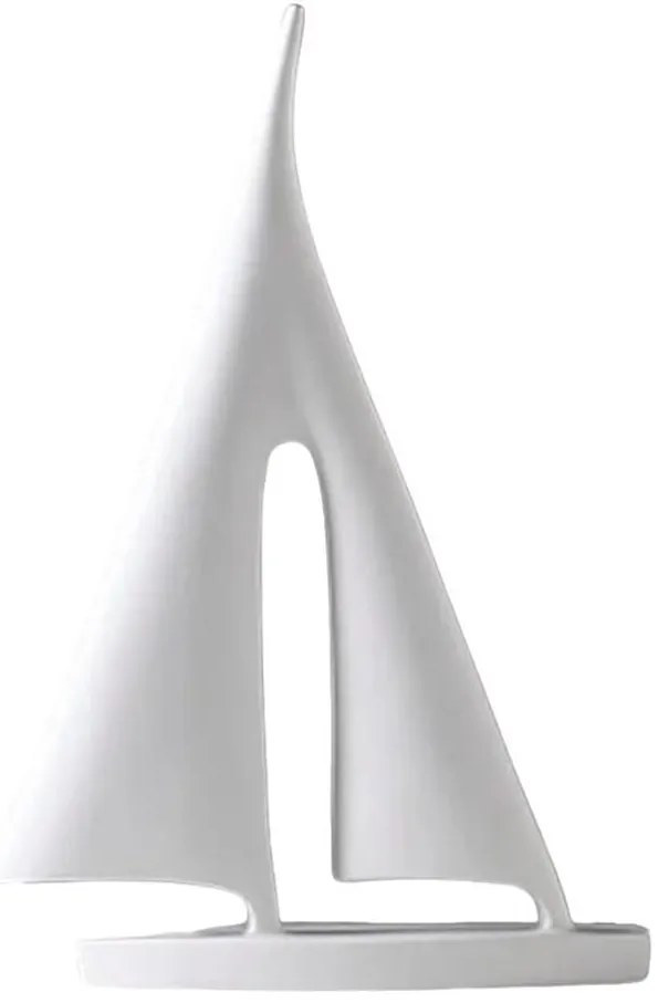 Decorațiune de masă din rășină, 21 cm, albă