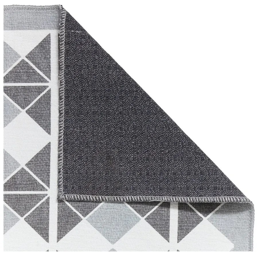 Covor tip traversă gri lavabil 76x230 cm Victoria Dark – Think Rugs