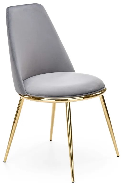 Scaun tapitat K460 - Gri/Gold