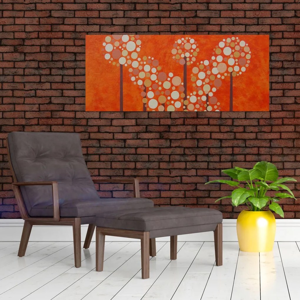 Tablou - Pădurea portocalie (120x50 cm)