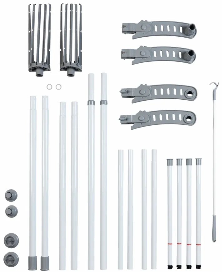 Suport pentru haine Herkules Twin, Wenko, 116 x 165 cm, extensibil, inox/polipropilena