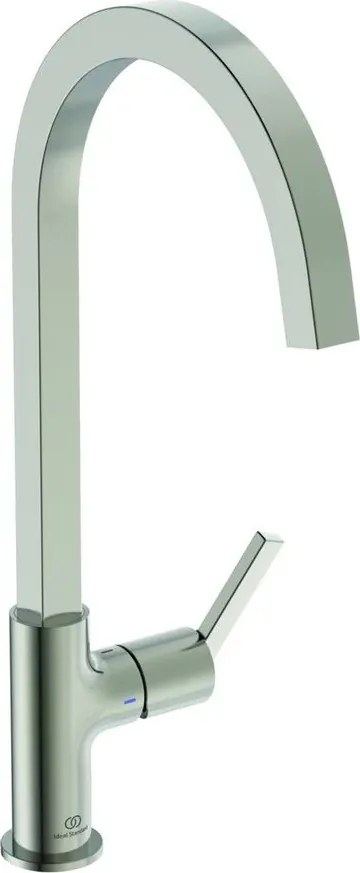 Baterie bucatarie Ideal Standard Gusto Square 306 argintiu Silver Storm