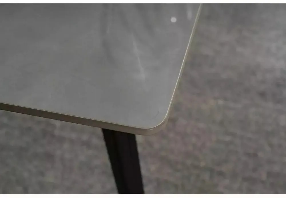 Masa Ivy gri/negru L140xl80 cm
