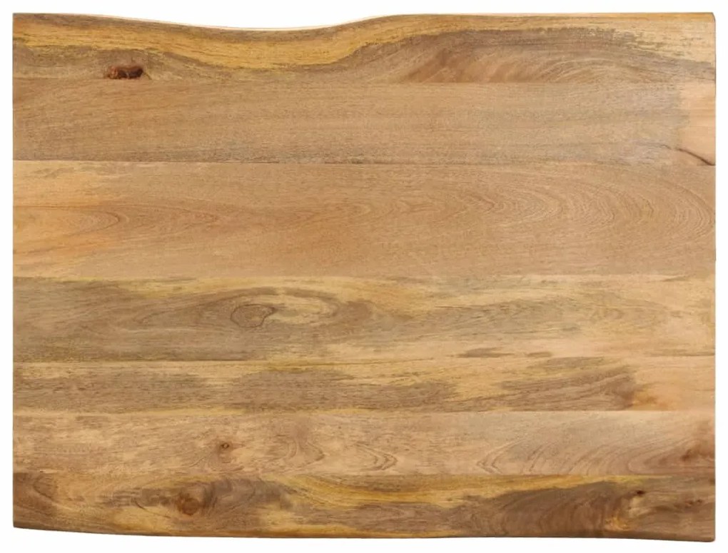 Blat masa cu margini, 100x80x3,8 cm, lemn masiv mango