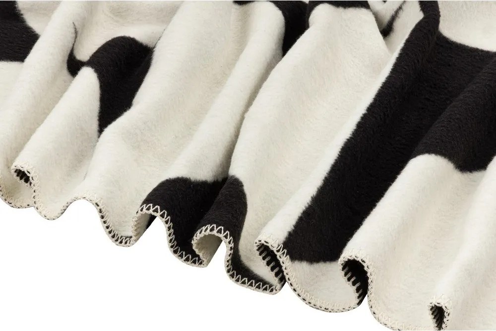 Pătură neagră/crem 150x200 cm Tul – noo.ma