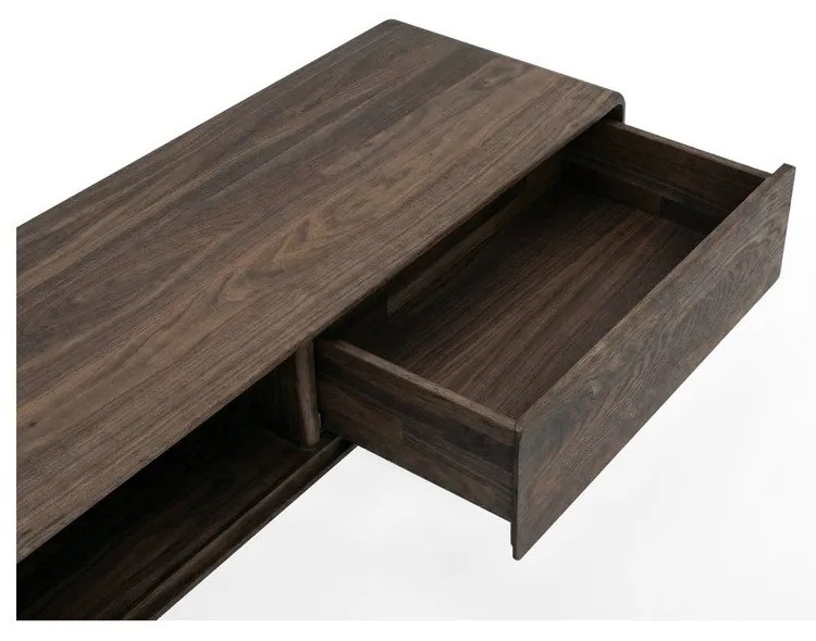 Comodă TV maro din lemn de stejar 220x45x45 cm Fawn – Gazzda