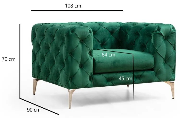 Fotoliu verde Como – Artie