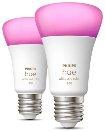 Set 2x LED bec Philips Hue WACA A60 E27/6,5W/230V dimabil 2000-6500K