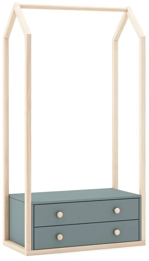 Șifonier de copii verde prăfuit deschis 80x170x40 cm Esteban – Marckeric