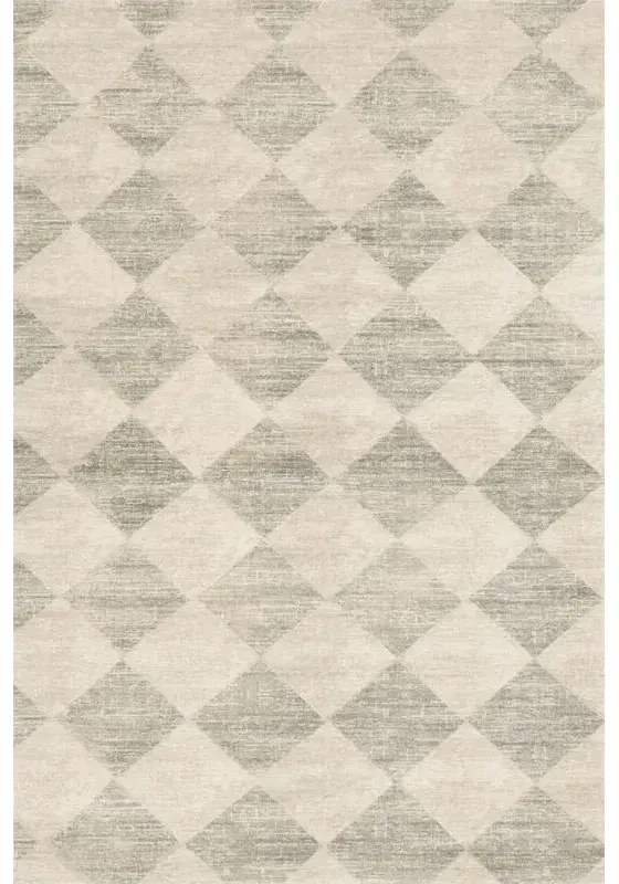 Covor lana Checkered  grey Selectează mărime: 133 X 190