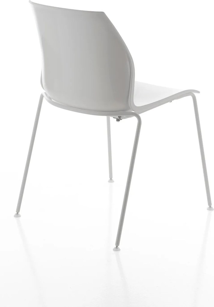 Scaun lemn masiv Kalea cadru fix cu 4 picioare din otel, 52 × 80 × 46 cm