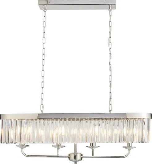 Endon 109058 - Lustră suspendată pe lanț, 4 x E14, 6 W, 230 V, crom lucios