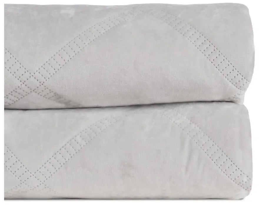 Cuvertură crem matlasată din catifea 180x260 cm – Ixia