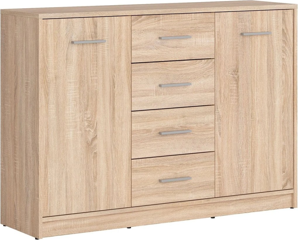 Comoda NEPO PLUS, stejar sonoma, PAL laminat, 119x34x84 cm