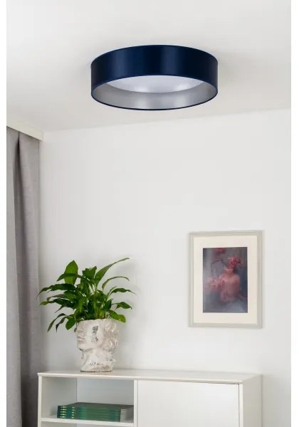 Plafonieră LED Duolla ROLLER LED/24W/230V d. 45 cm albastru/argintiu