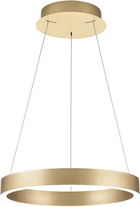 Lustra LED circulara iluminat sus si jos KOLK auriu periat 40cm