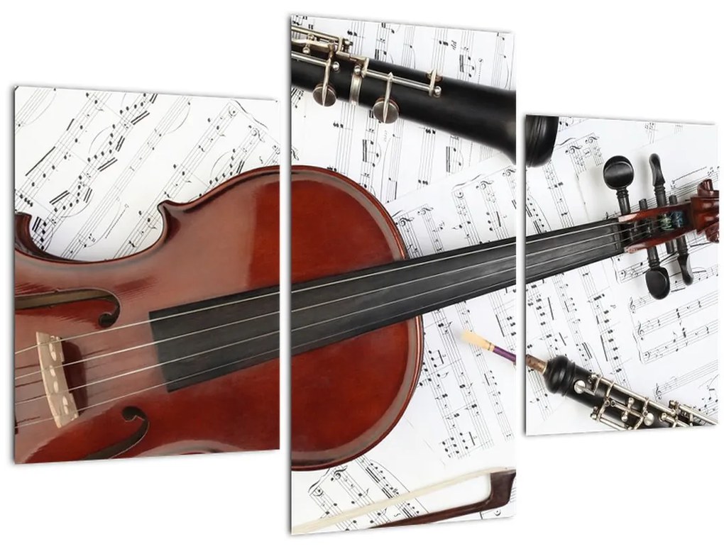 Tablou - Unelte muzicale (90x60 cm)