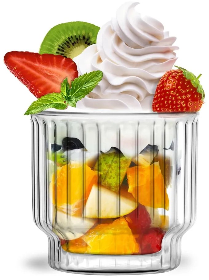 Set 2 pahare cu pereți dubli Vialli Design, 260 ml