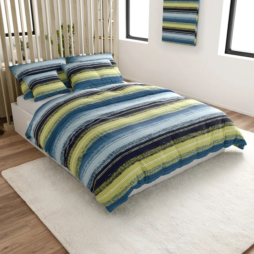 Lenjerie de pat din microfibra BLUE STRIPES albastru Dimensiune lenjerie de pat: 70 x 90 cm | 140 x 220 cm