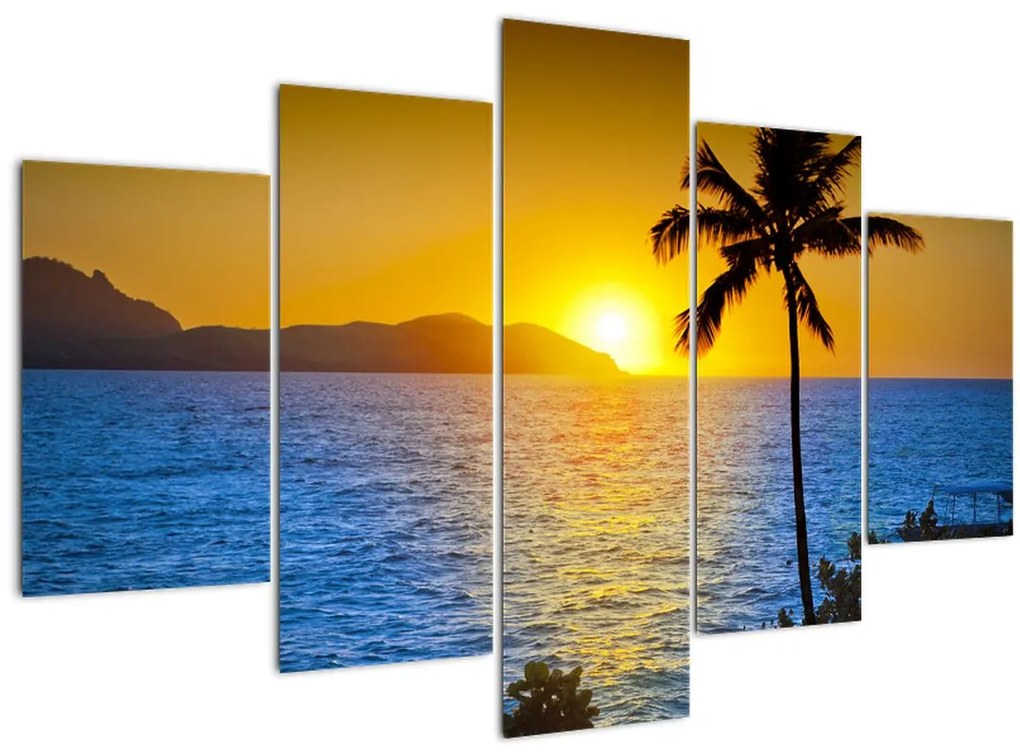 Tablou - Apus de soare deasupra mării (150x105 cm)