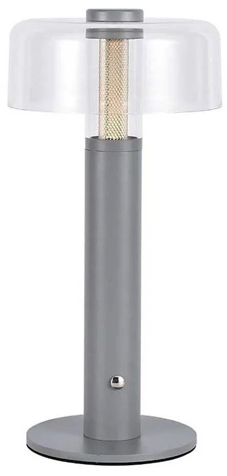 Lampă LED de birou reglabilă, reîncărcabilă, 1W, 5V, 3000K, 1800 mAh, gri