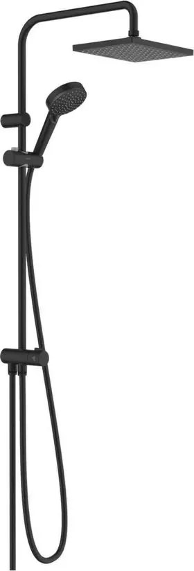 Coloana de dus negru mat Hansgrohe Vernis Shape 230 cu 2 functii fara baterie