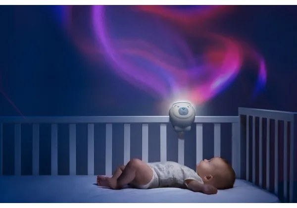 Chicco Proiector copii 2în1 POLAR BEAR, 3xAA, albastru