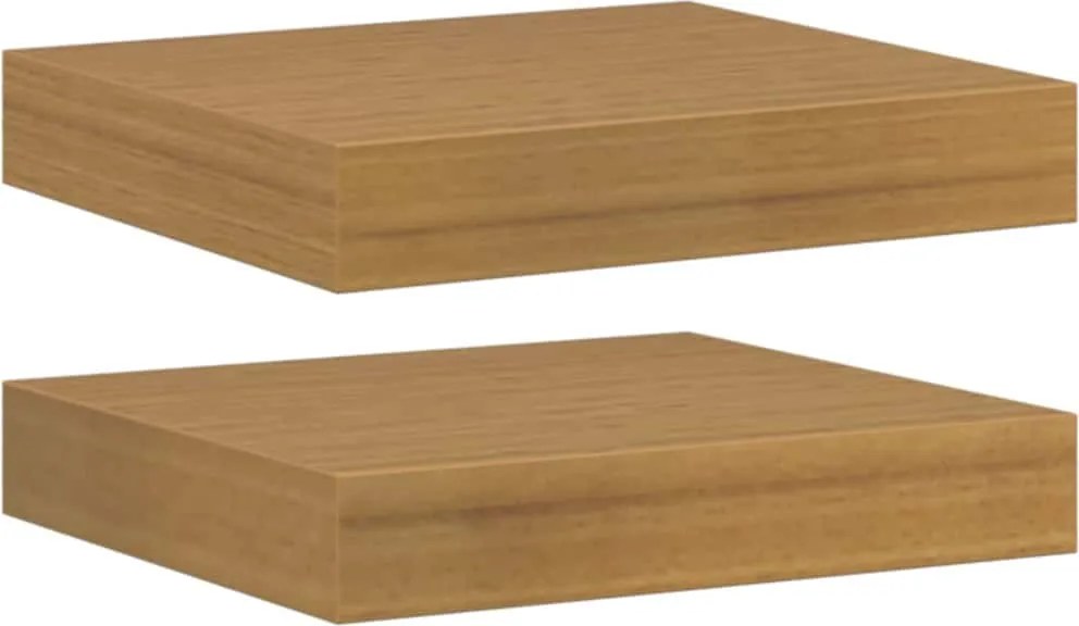 vidaXL Raft de perete 2 pcs Bej 23 x 23,5 x 4 cm Lemn compozit