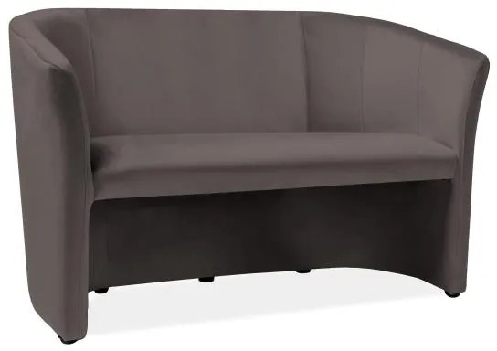 Canapea Cuba Velvet, două locuri, gri