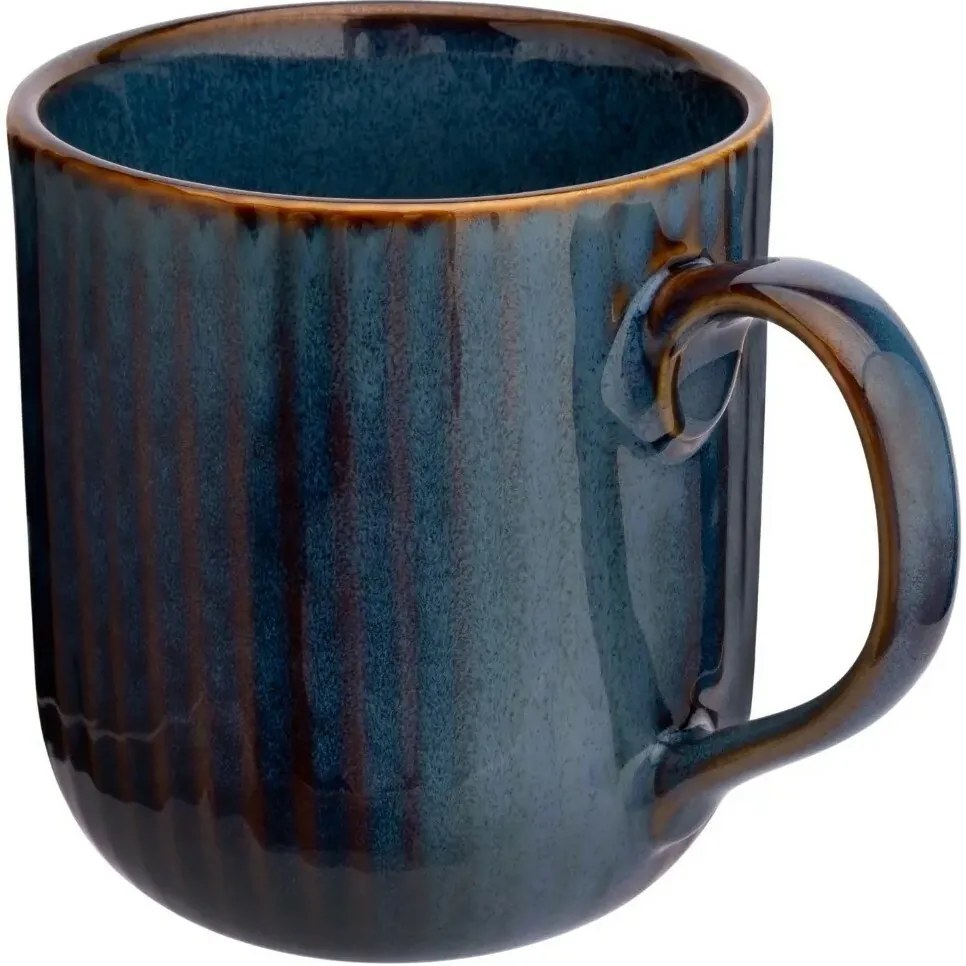 Altom Cană din porțelan Reactive Stripes albastru, 400 ml