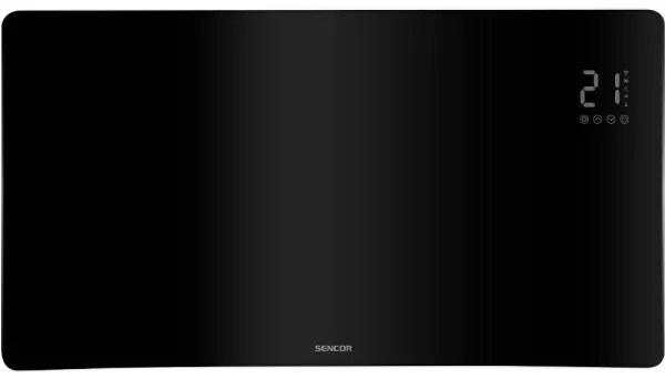 Sencor - Convector/încălzitor electric inteligent 1200/2400W, 230V, IP24, Wi‑Fi, negru