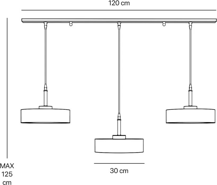 Lustra cu 3 pendule din alama Elegant Design