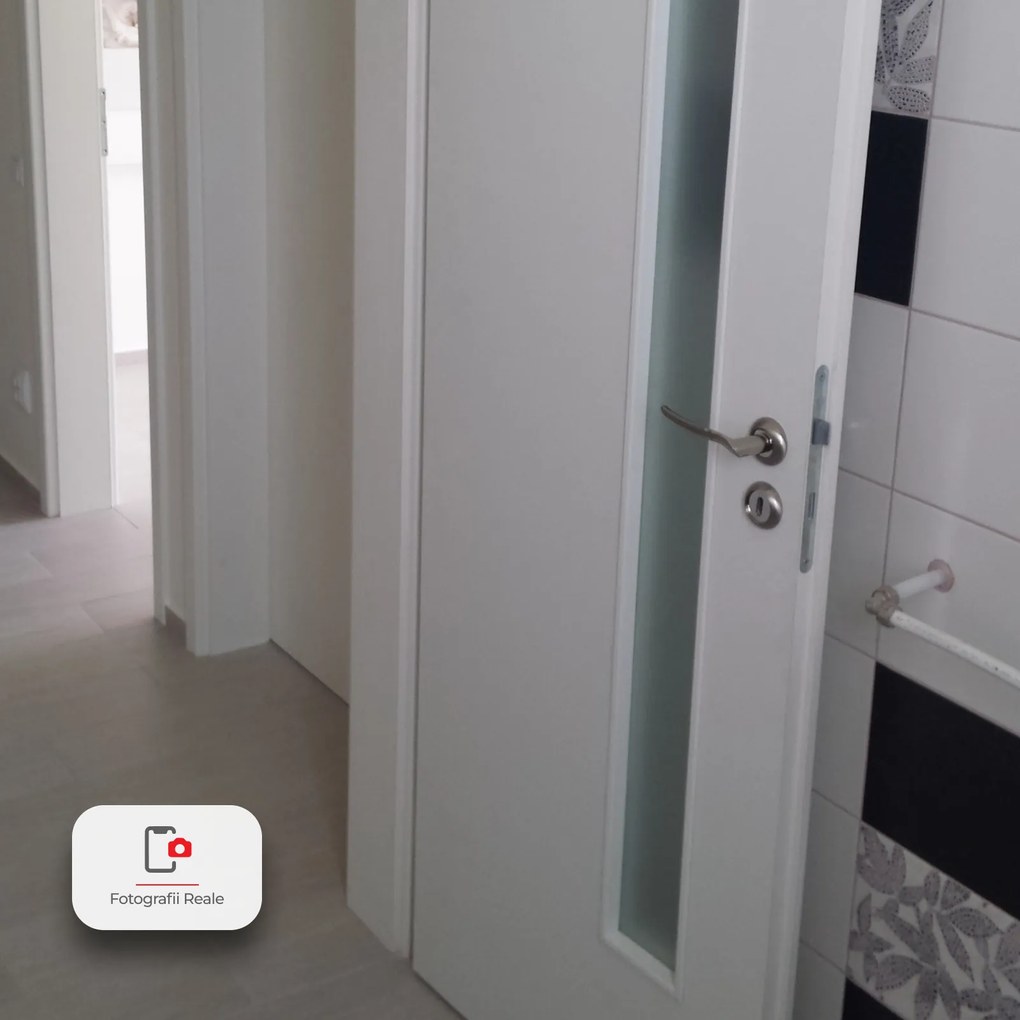 Usa HDF cu toc reglabil din MDF PAL - Colectia GOLD 1.4 - Culoare Alb Toc fix drept 90mm, Alb, Folie Decor