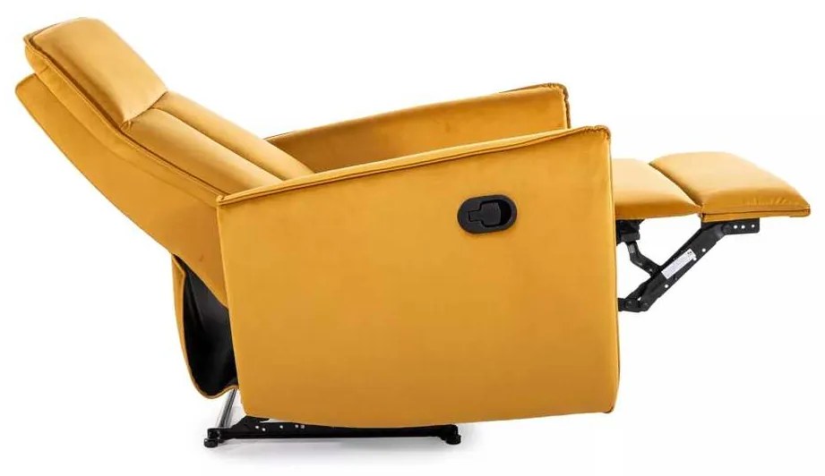 Scaun reclinabil Maxime Velvet, galben