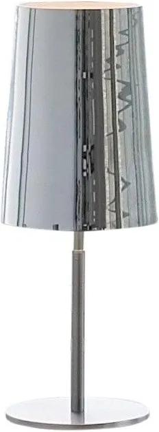 Sera T1 - Lampă de masă cu abajur argintiu din sticlă